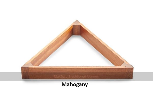 10 Ball Wooden Snooker Triangle for 2 inch balls - Oak or Mahogany