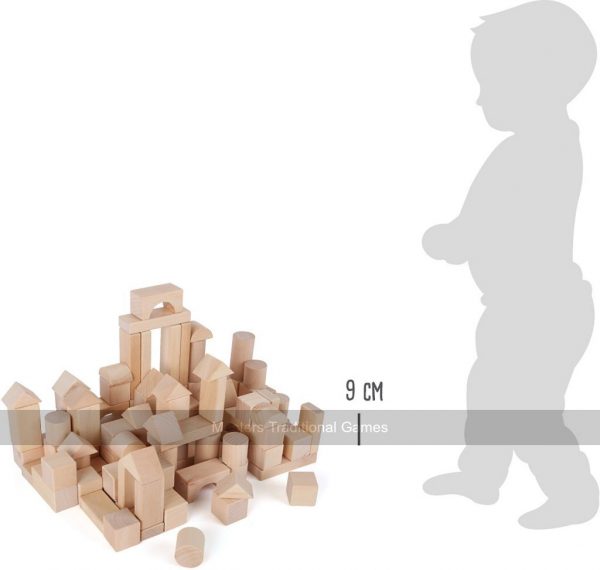 Natural Wooden Building Blocks (100 pieces)