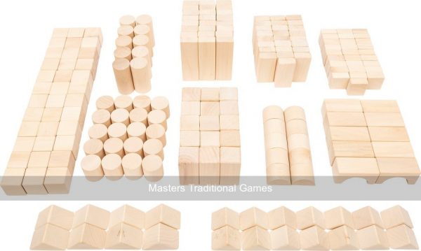 Natural Wooden Building Blocks (200 pieces)