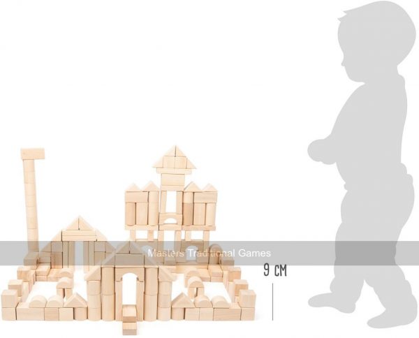 Natural Wooden Building Blocks (200 pieces)
