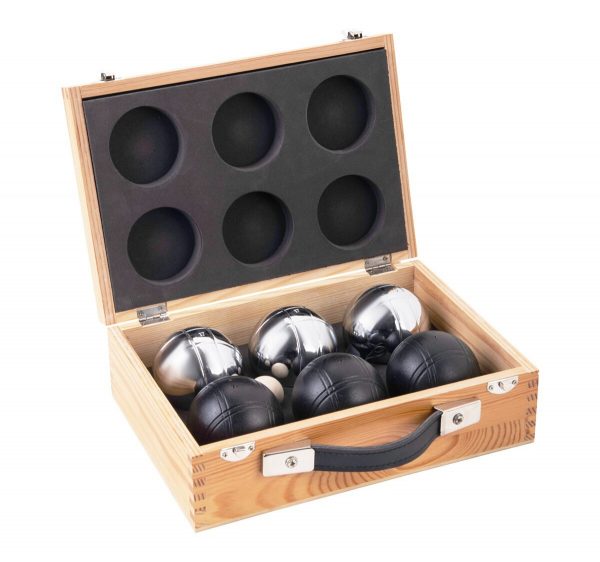 Jeu de Boules / Petanque Set - 6 Boules with Wooden Case
