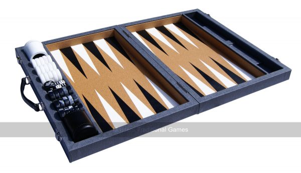 Crisloid Brooklyn Slate Tournament 21-inch Backgammon Set