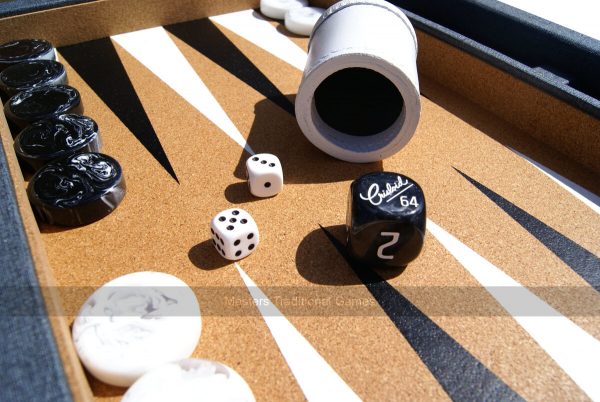 Crisloid Brooklyn Slate Tournament 21-inch Backgammon Set