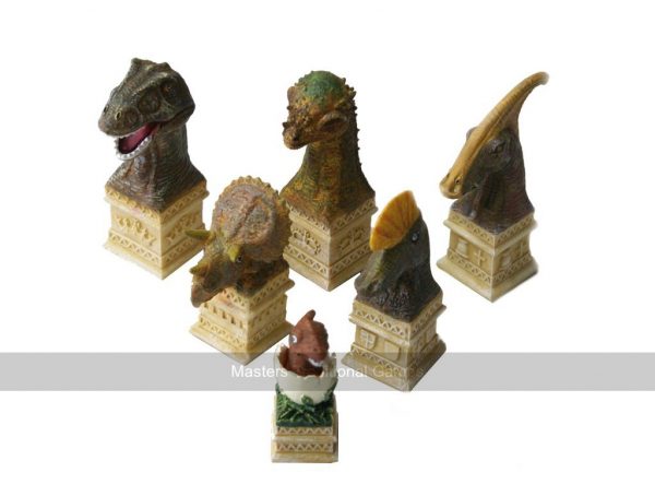 Hand Painted Dinosaur Chess Pieces