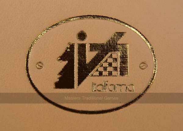 Italfama Luxury Brown Leatherette 14.5-inch Compact Backgammon Set
