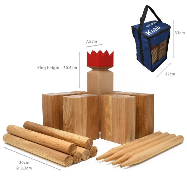 Garden Games Kubb - Beech wood with canvas bag