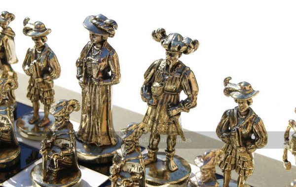 Manopoulos Medieval Knights Metal Chess Set