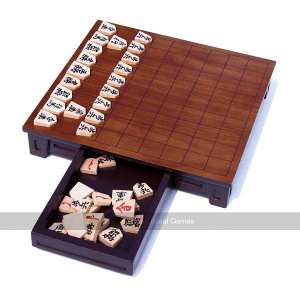 Philos Shogi Set With Raised Wooden Board & Storage Drawer