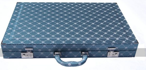 Dal Negro Teal Prestige Tournament 21-inch Backgammon Set