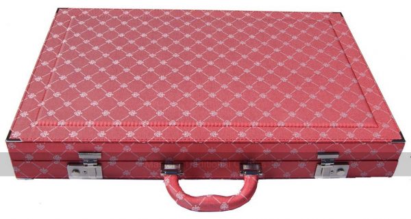 Dal Negro Red Prestige 21-inch Tournament Backgammon Set