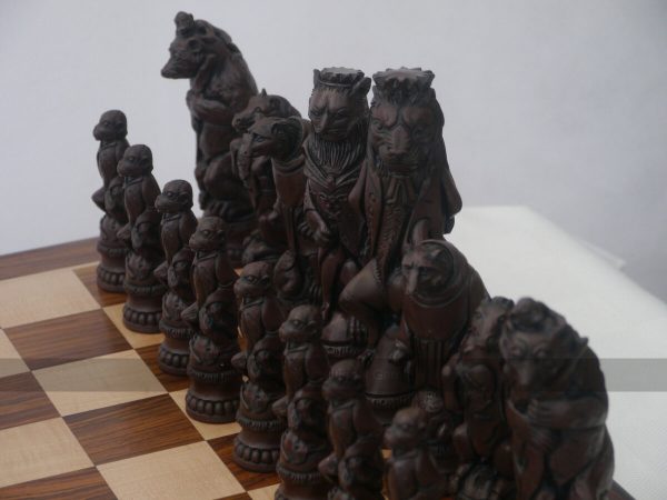 Reynard the Fox Ornamental Chess Set by Berkeley Chess (Board not included)