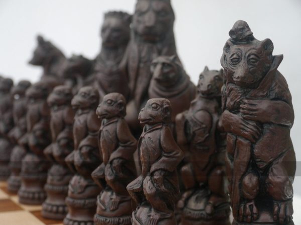 Reynard the Fox Ornamental Chess Set by Berkeley Chess (Board not included)