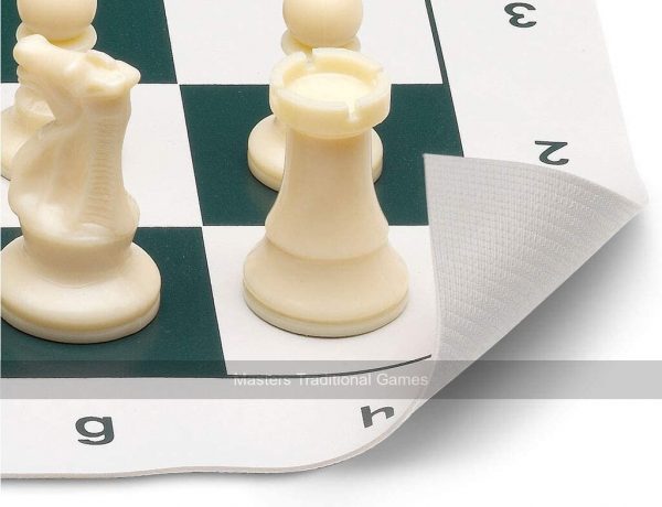 School Chess Set by Cayro - plastic mat board with large pieces in bag