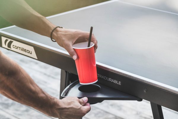 Cornilleau Performance 700X Rollaway Outdoor Table Tennis Table (Black)