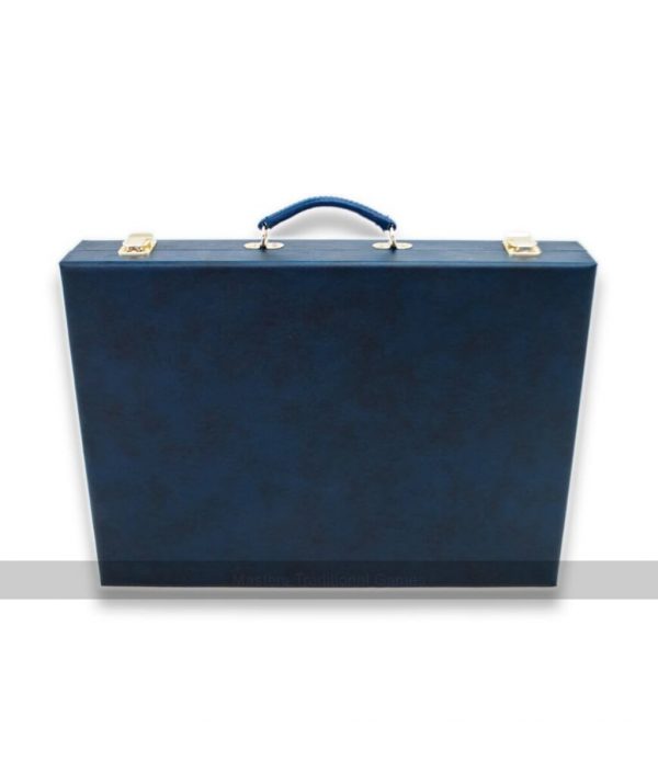 Crisloid Classic Blue 21-inch Tournament Attaché Backgammon Set