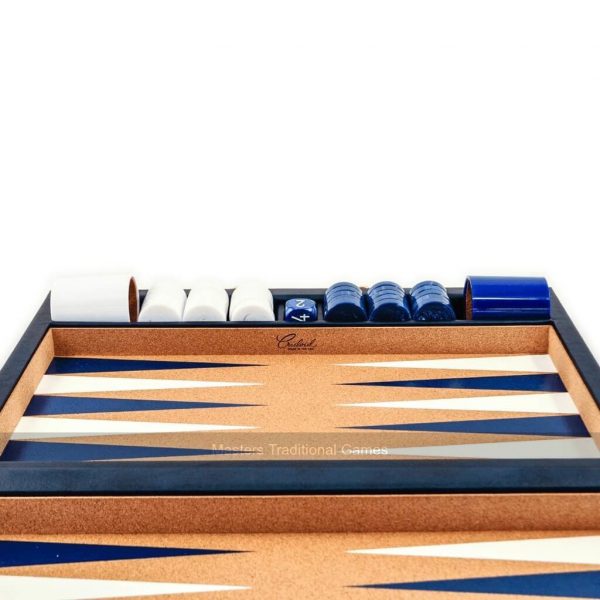 Crisloid Classic Blue 21-inch Tournament Attaché Backgammon Set