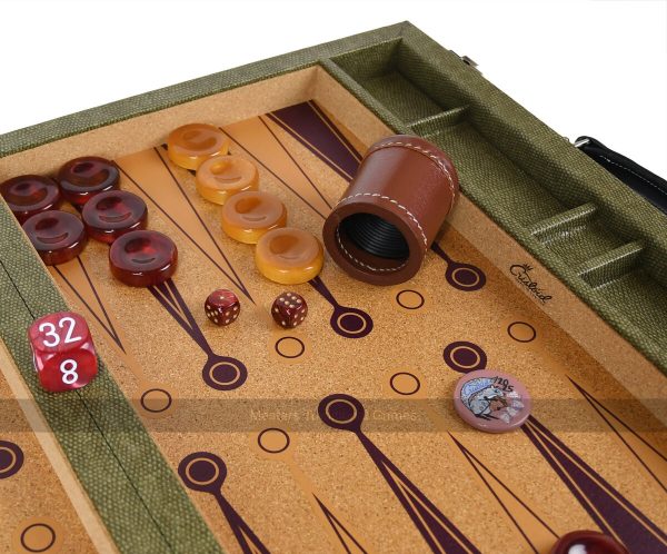Crisloid Legacy Hops Tournament 21-inch Attaché Backgammon Set