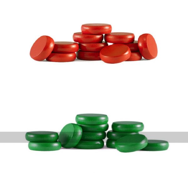 Set of Crokinole Button Disks (26 disks including 2 spares)