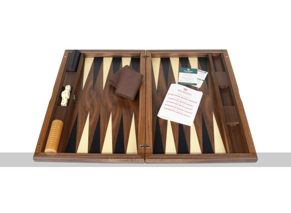 Dal Negro London Walnut 19-inch Backgammon Set