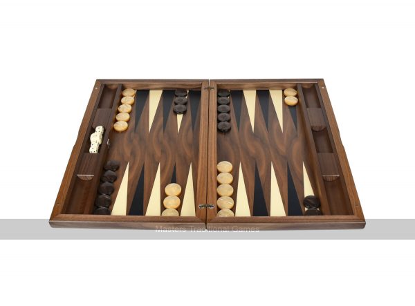 Dal Negro London Walnut 19-inch Backgammon Set