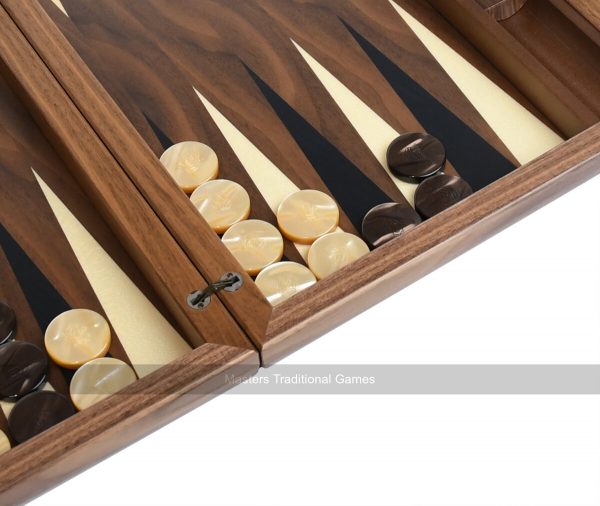 Dal Negro London Walnut 19-inch Backgammon Set