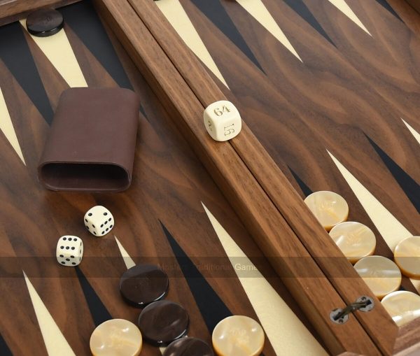 Dal Negro London Walnut 19-inch Backgammon Set