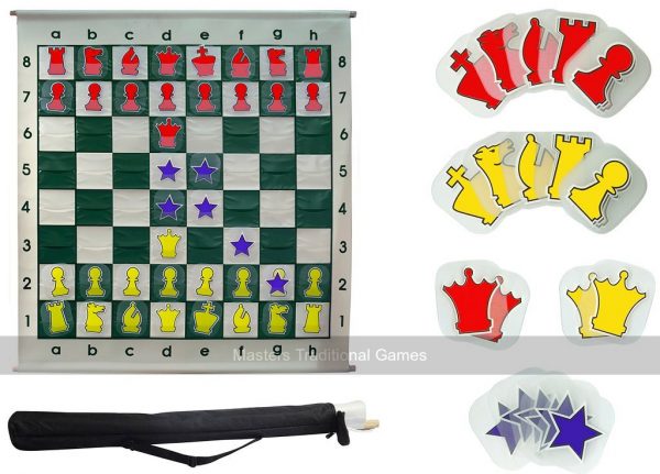 Large Demo Chess Board - Slot-in Pieces (92cm)