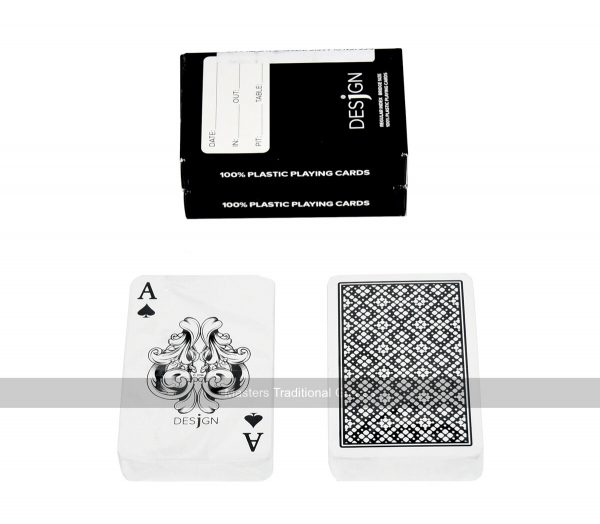 Desjgn Matrix Playing Cards (black, bridge size, reg. index, 2 decks)