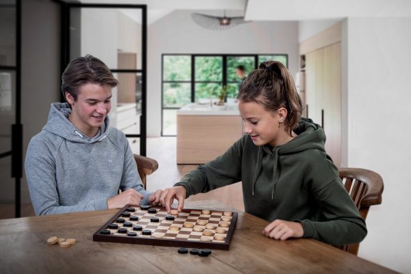 Double Sided Inlaid Walnut Chessboard (47cm)