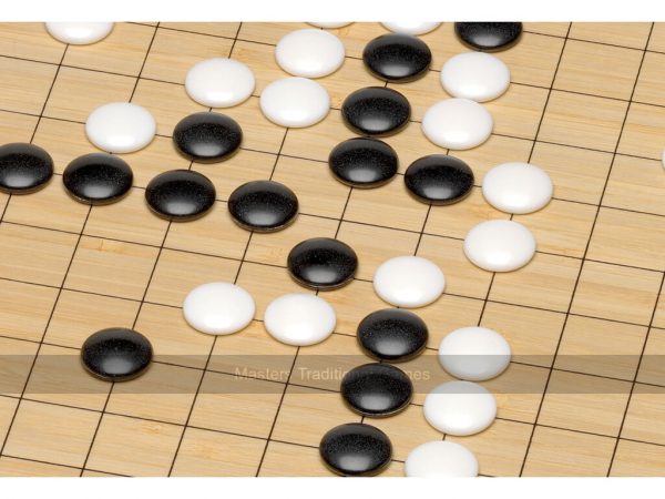 Go Set by Cayro - Wooden Board, Plastic Stones & Plastic Bowls