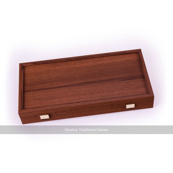 Manopoulos Walnut Effect 19-inch Wooden Backgammon Set