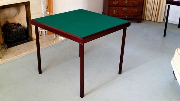 Masters Cerberus Bridge Table - Mahogany Finish with Green Baize