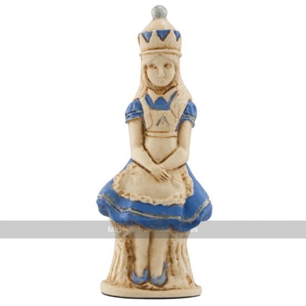 SAC Alice in Wonderland Chess Set, Hand-Painted (without board)
