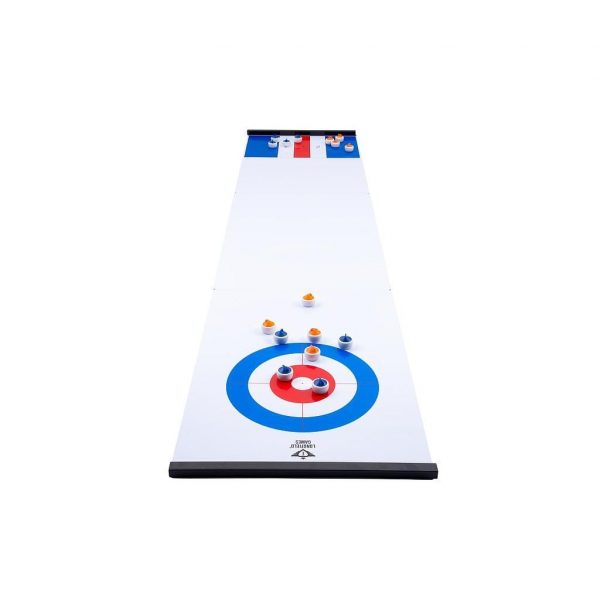 2 in 1 Curling and Table Shuffleboard Table-Top Game - 180cm