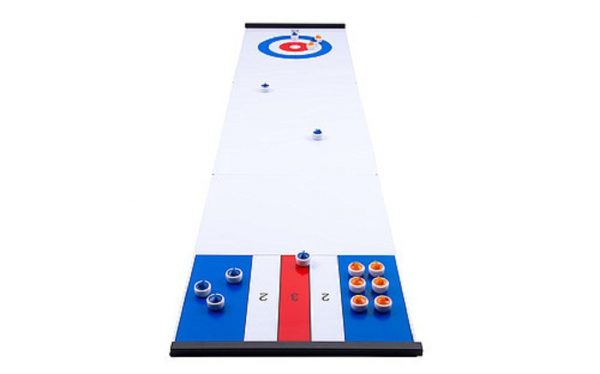 2 in 1 Curling and Table Shuffleboard Table-Top Game - 180cm