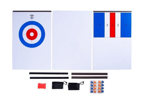 2 in 1 Curling and Table Shuffleboard Table-Top Game - 180cm