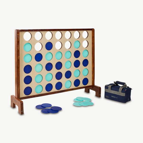 Deluxe Wooden Giant 4-in-a-Row Game, 120 x 100 cm