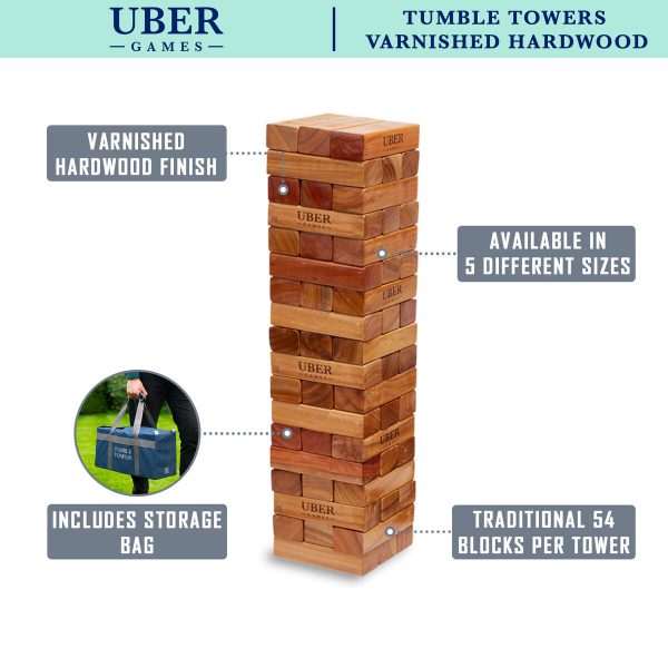 Uber Games Tumble Towers - Varnished Hardwood
