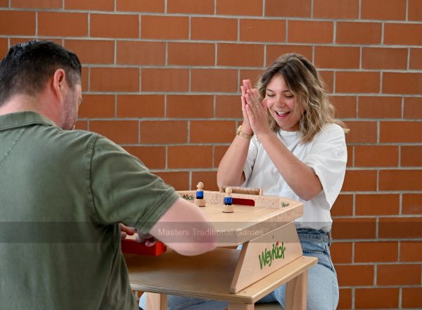 WeyKick Magnetic Wooden Table Football Game, Stadium, 4 Players