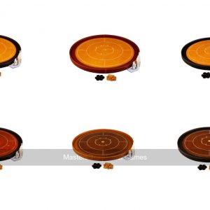 Masters Crokinole Tournament Board with discs, powder & hanging kit