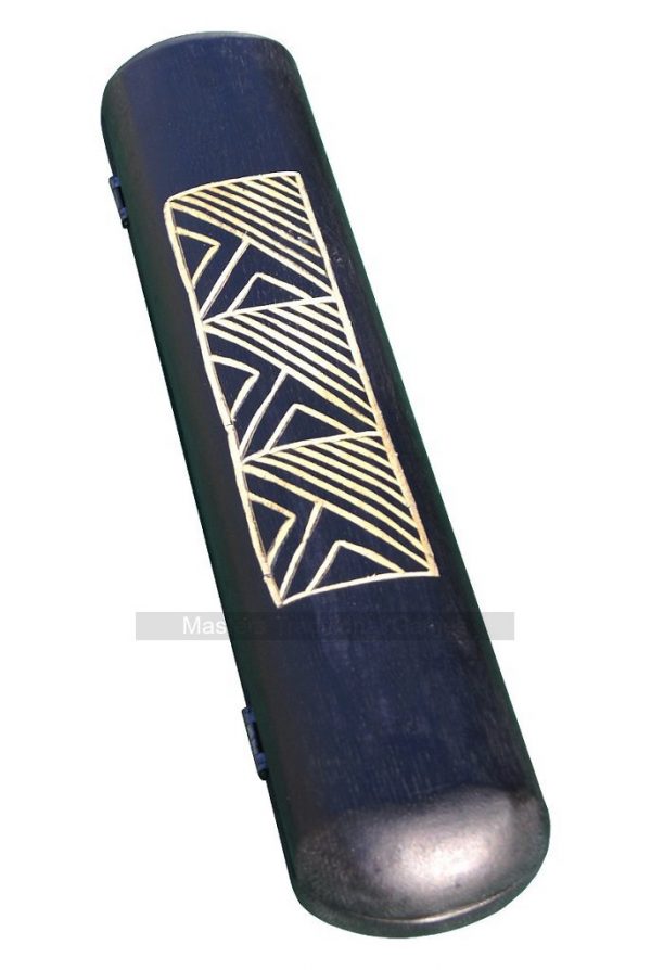 Oware Mancala Game - stained black, pencil style with seeds