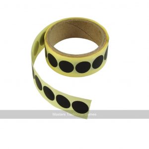 Set of 10 self-adhesive 12.5mm black table spots