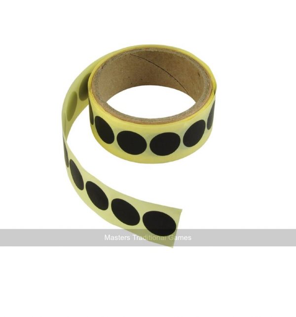 Set of 10 self-adhesive 12.5mm black table spots