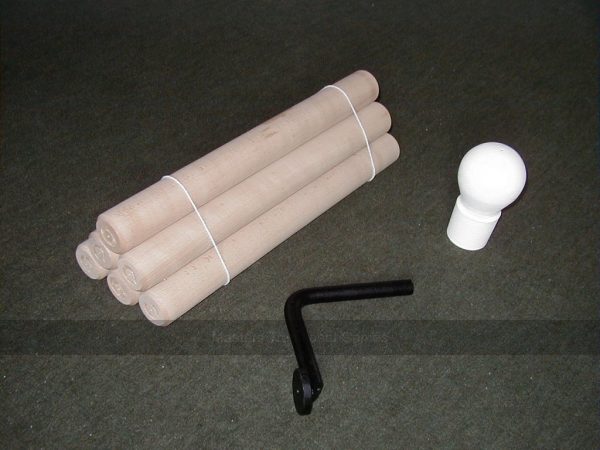 Set of 6 sticks (1lb 4oz), doll and swivel for Aunt Sally