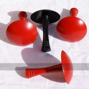 Set Bar Billiards mushrooms (3 red, 1 black, flat underside)