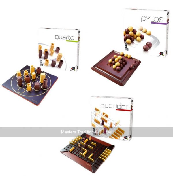 Gigamic Board Games Bundle - Quoridor, Quarto & Pylos