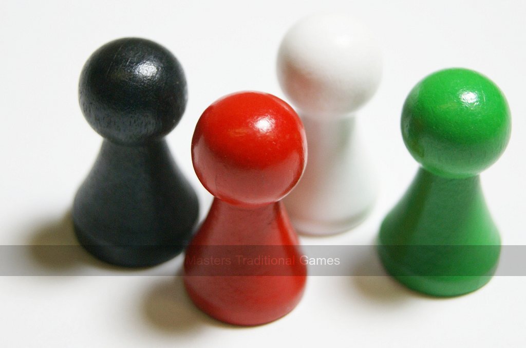 Set of 16 pawns for ludo and other board games