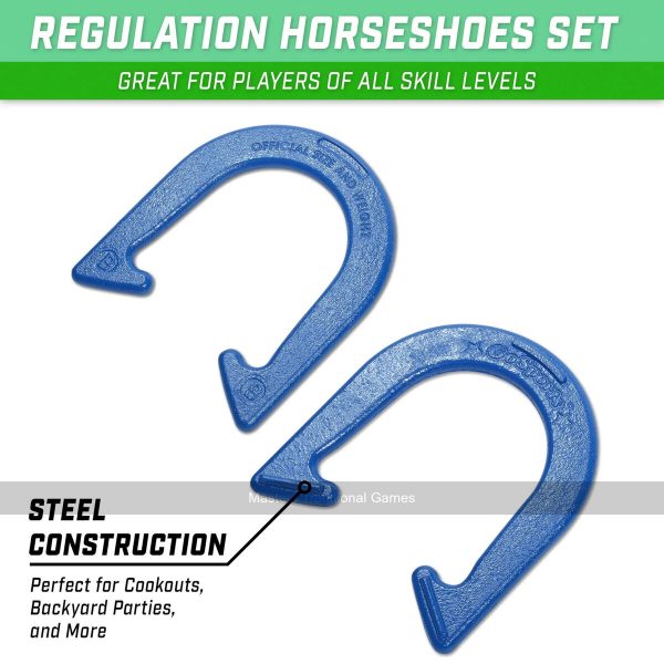GoSports Steel Horseshoes Regulation Game Set