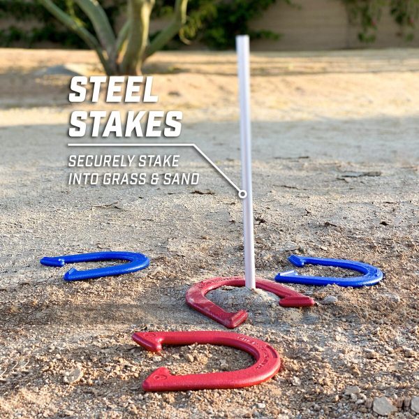 GoSports Steel Horseshoes Regulation Game Set