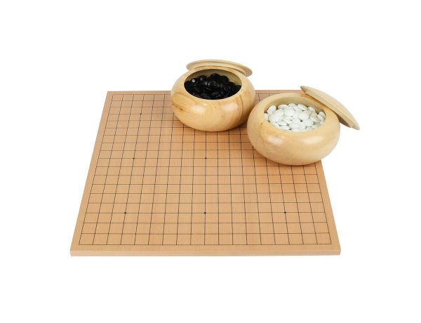 Go Masters Intermediate Go Set - Dual Side Board, Glass Stones & Bowls